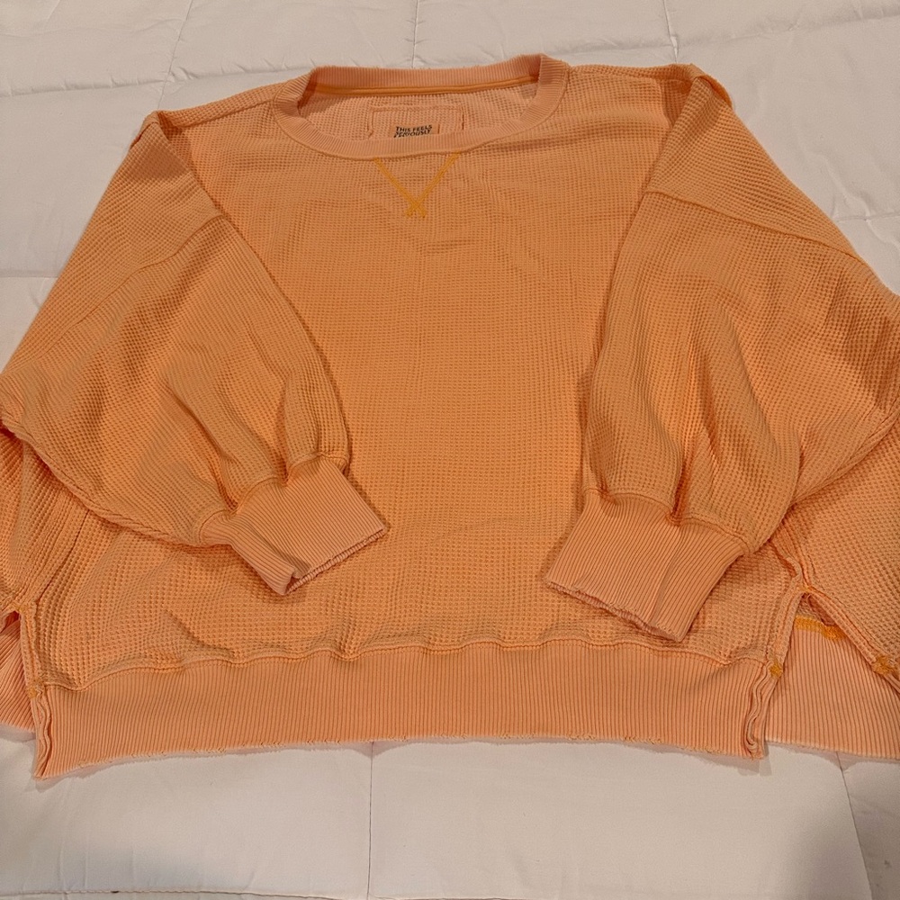 American Eagle oversized waffle weave shirt